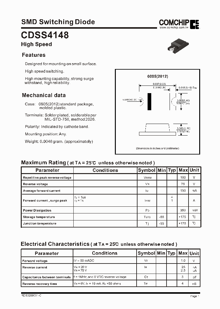 CDSS4148_179090.PDF Datasheet