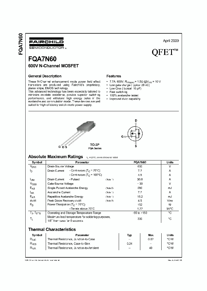 FQA7N60_35720.PDF Datasheet