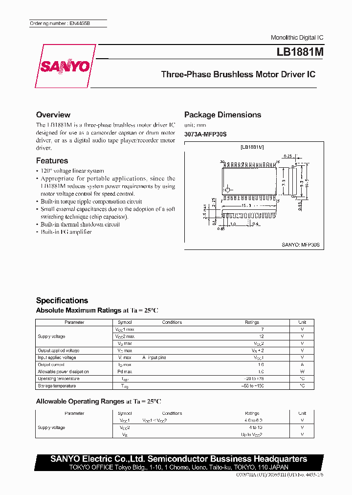 LB1881M_128364.PDF Datasheet