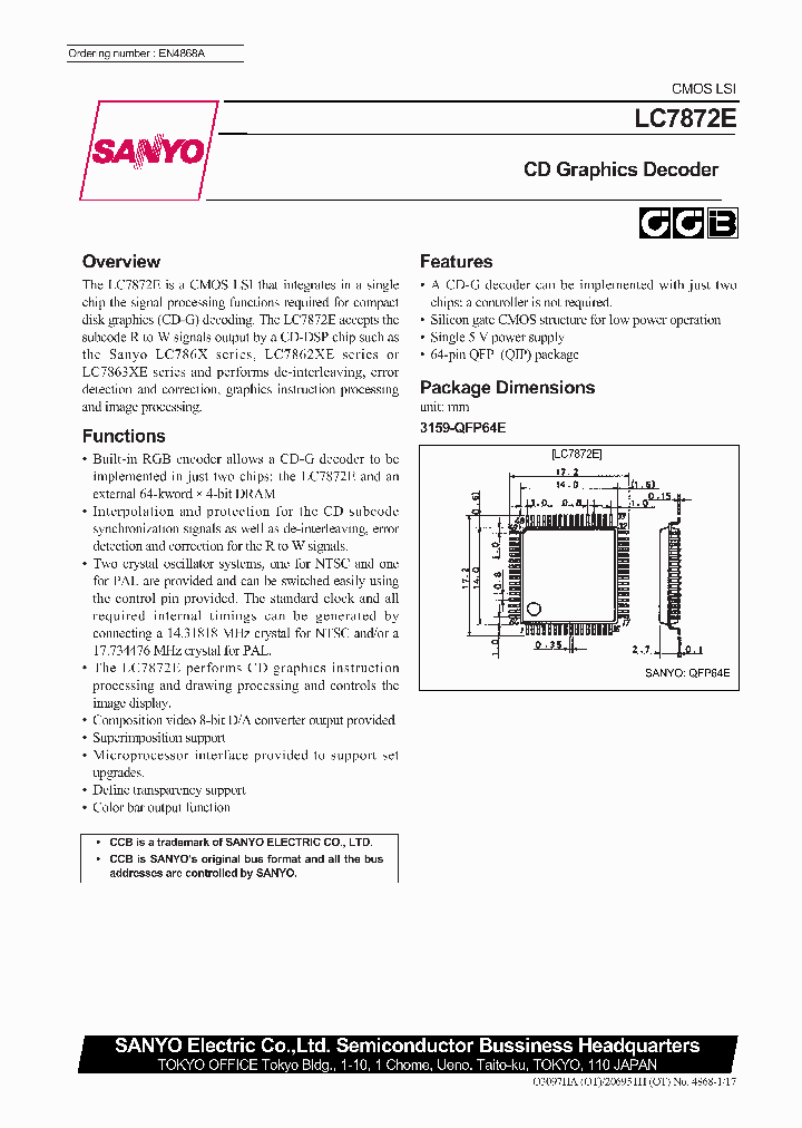 LC7872E_155306.PDF Datasheet