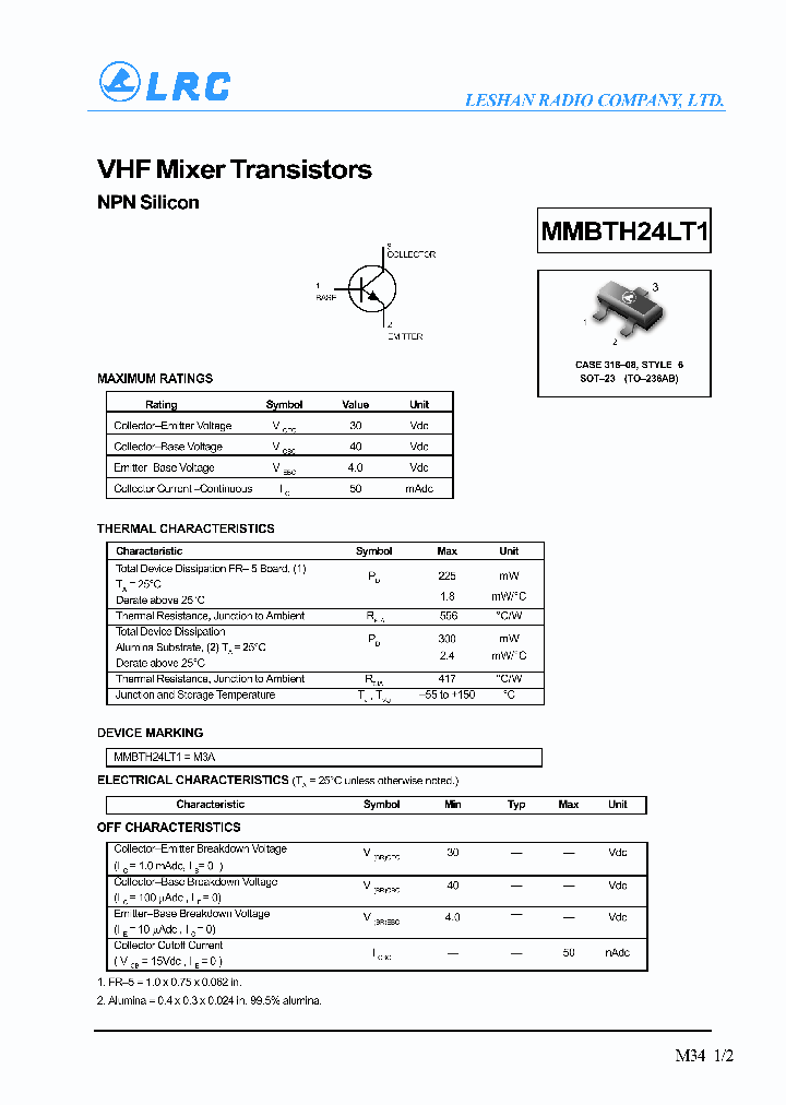 MMBTH24LT1_150929.PDF Datasheet