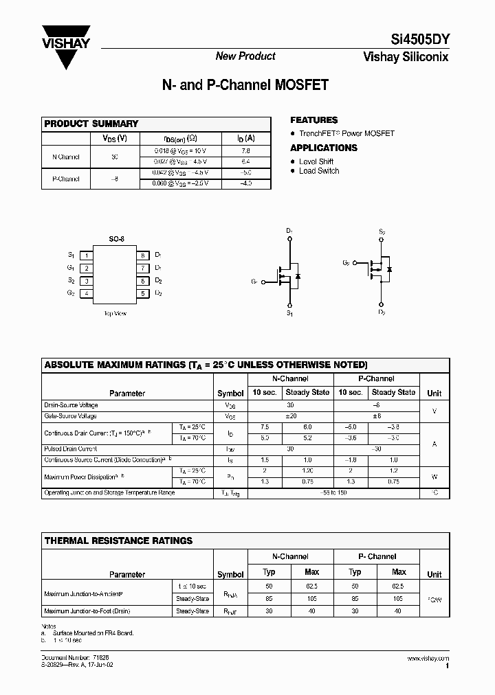 SI4505DY_167900.PDF Datasheet