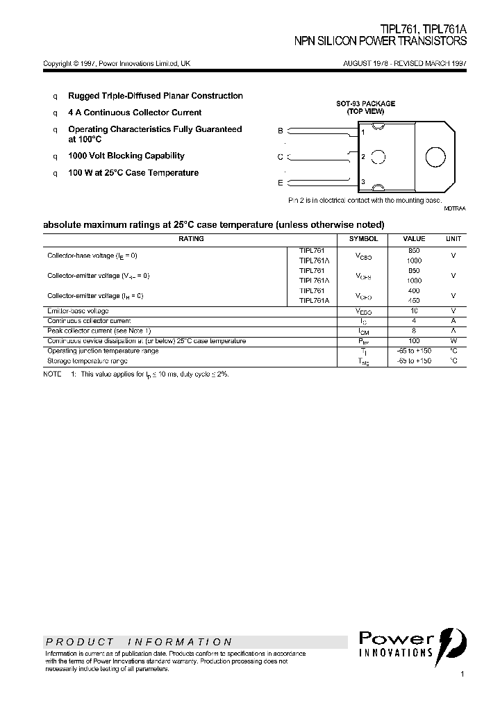 TIPL761A_69143.PDF Datasheet