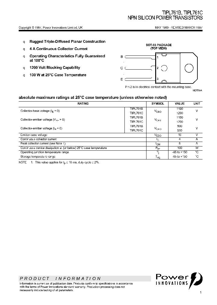 TIPL761B_69144.PDF Datasheet