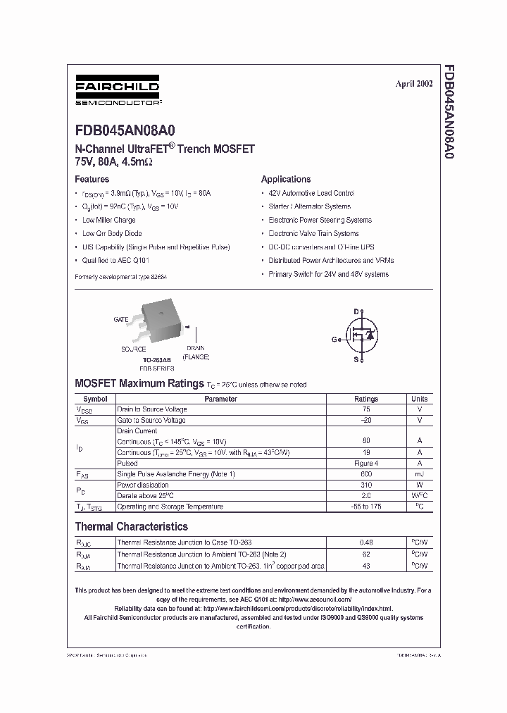 FDB045AN08A0_296023.PDF Datasheet