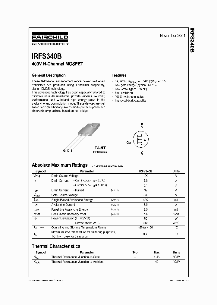 IRFS340B_239146.PDF Datasheet