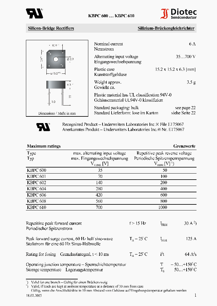 KBPC606_273074.PDF Datasheet