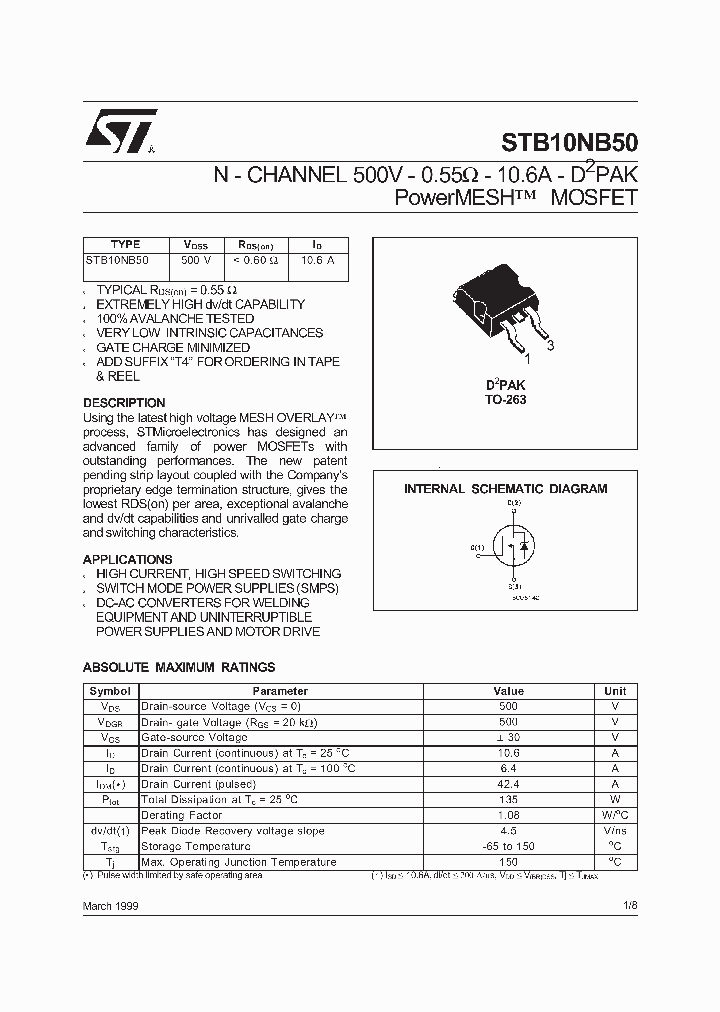 STB10NB50_144280.PDF Datasheet