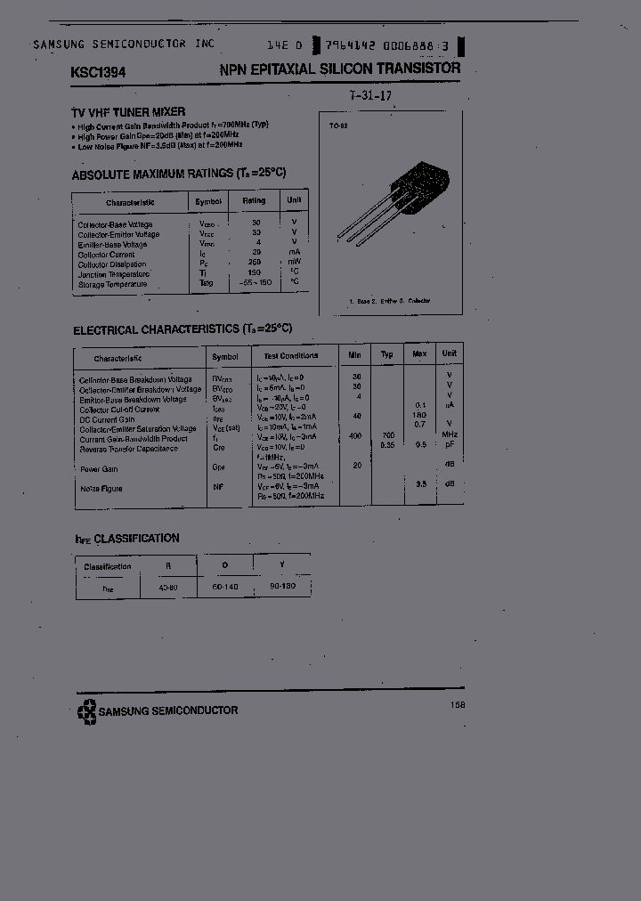 KSC1394_256721.PDF Datasheet