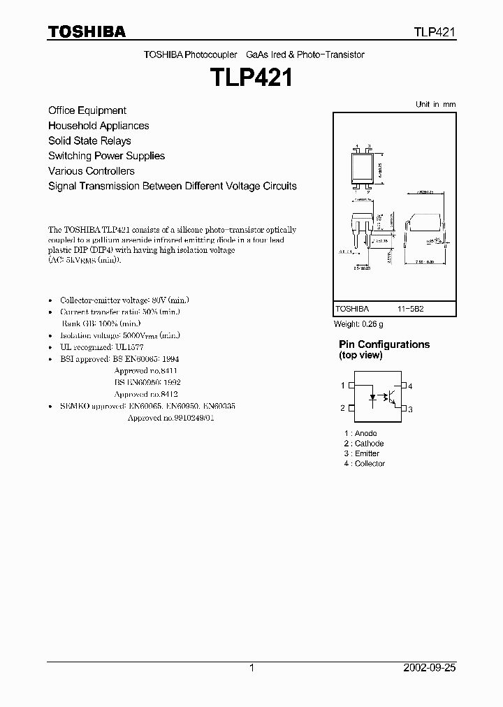 TLP421_4144.PDF Datasheet