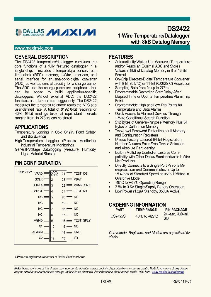 DS2422_424977.PDF Datasheet