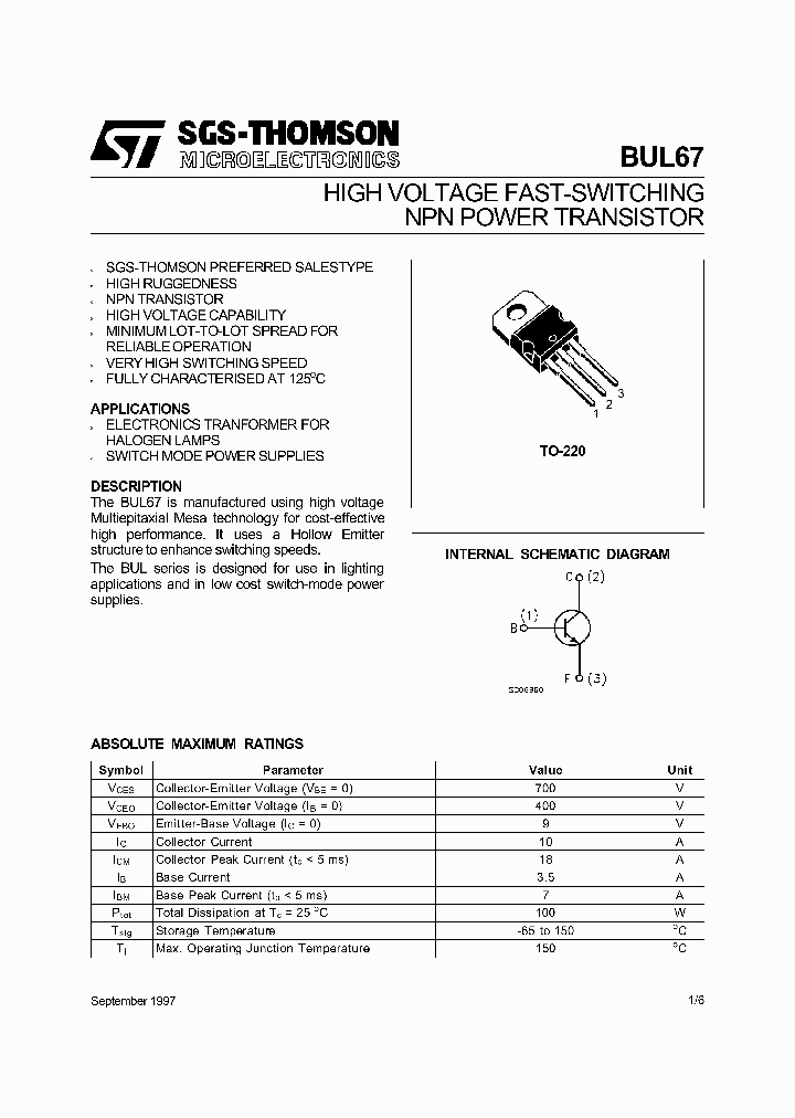 BUL67_451871.PDF Datasheet