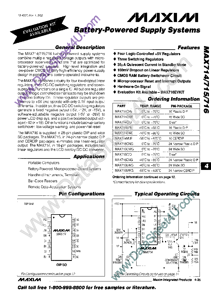 MAX714_495182.PDF Datasheet