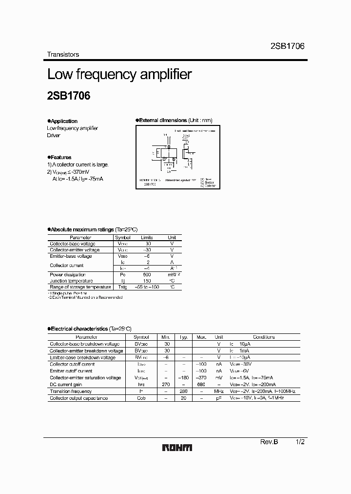 2SB1706_724676.PDF Datasheet