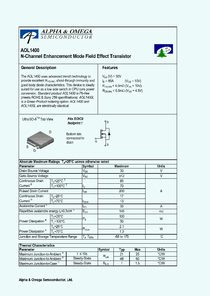 AOL1400L_657293.PDF Datasheet