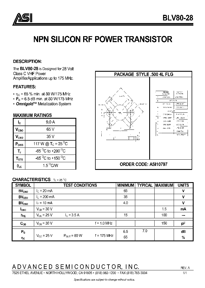 BLV80-28_649147.PDF Datasheet