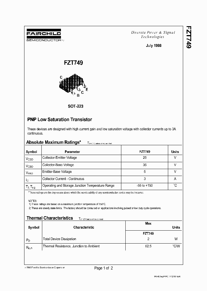 FZT749_560039.PDF Datasheet