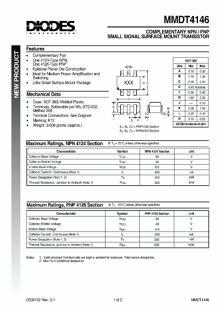 MMDT4146_729820.PDF Datasheet