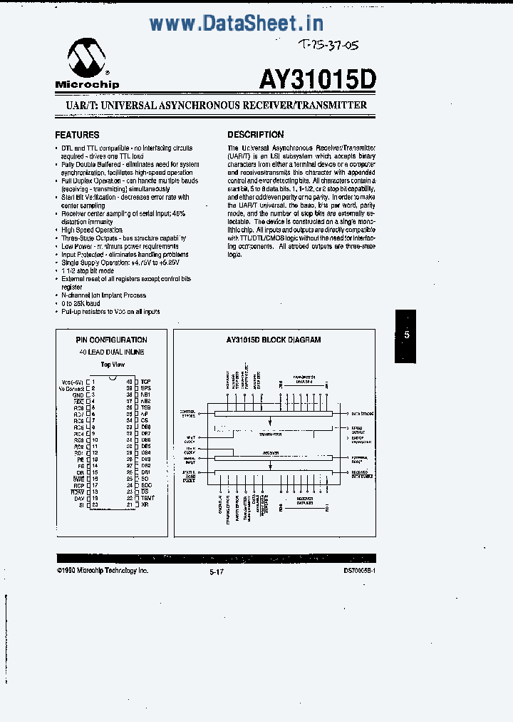 AY31015D_930107.PDF Datasheet