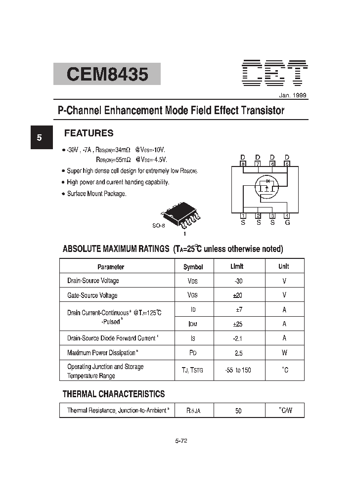 CEM8435_936498.PDF Datasheet