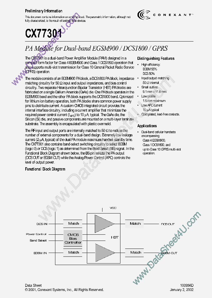 CX77301_1009978.PDF Datasheet