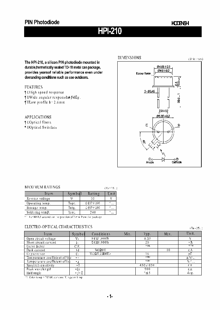 HPI-210_944151.PDF Datasheet