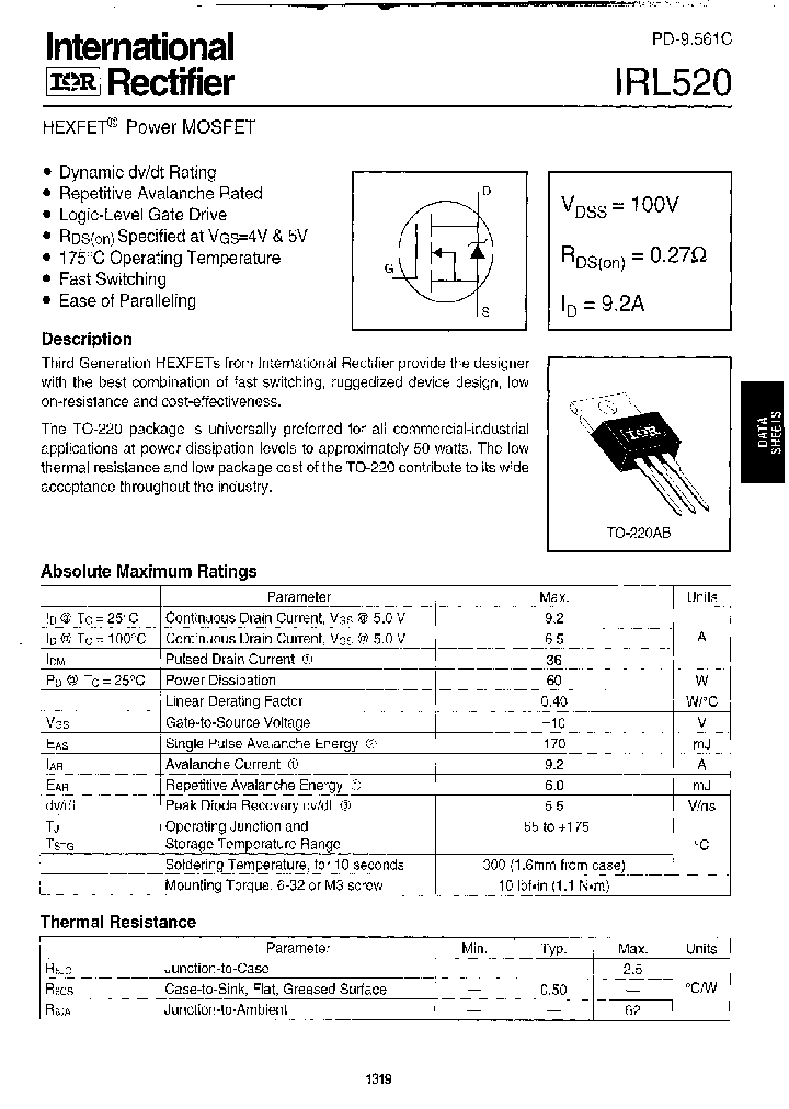 IRL520_773927.PDF Datasheet