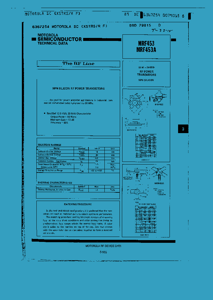 MRF453_850137.PDF Datasheet