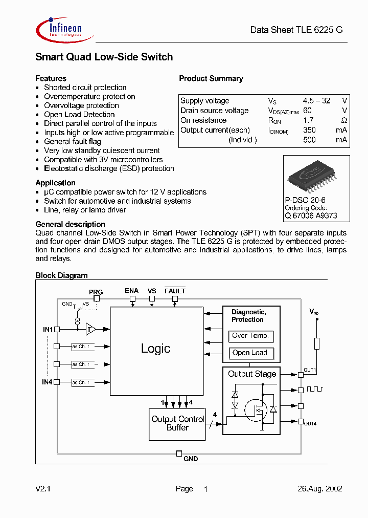 TLE6225_886187.PDF Datasheet