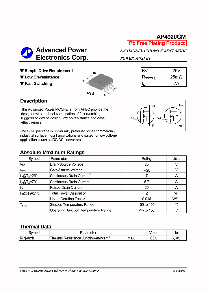 AP4920GM_1061886.PDF Datasheet