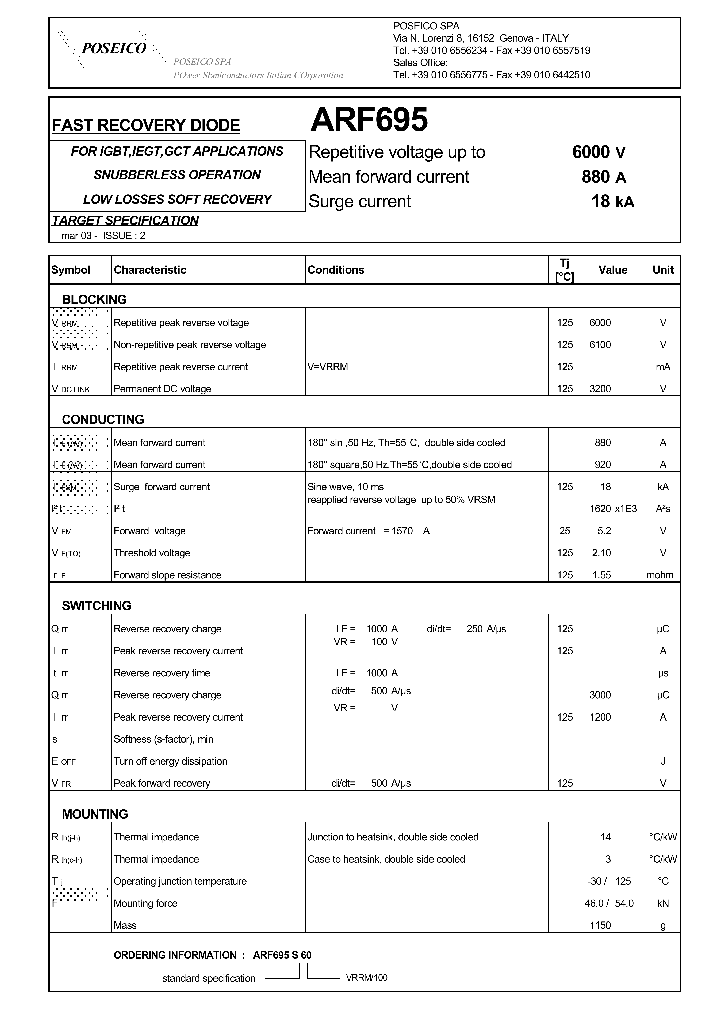 ARF695S60_1212981.PDF Datasheet