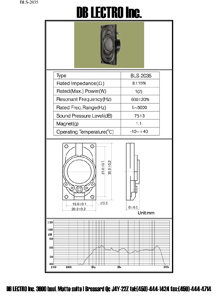 BLS-2035_1219818.PDF Datasheet