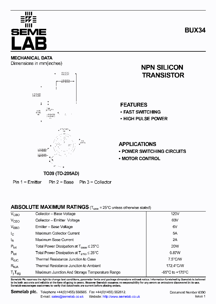 BUX34_1222341.PDF Datasheet