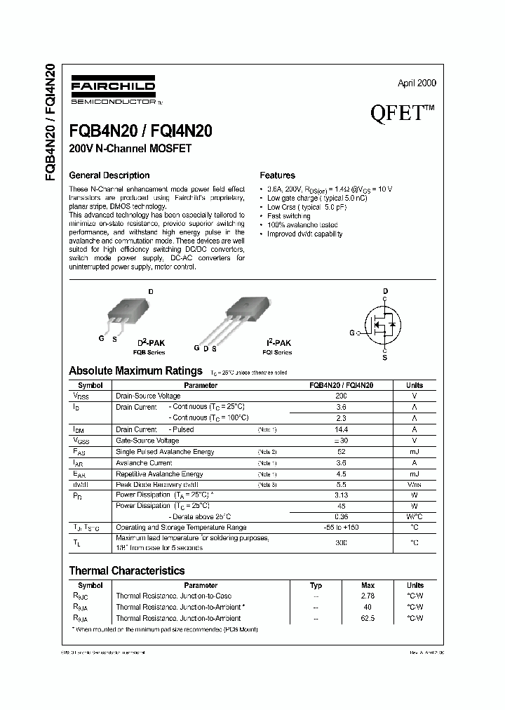 FQI4N20_1241618.PDF Datasheet