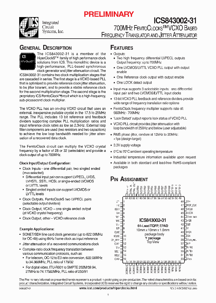 ICS843002CY31_1252971.PDF Datasheet