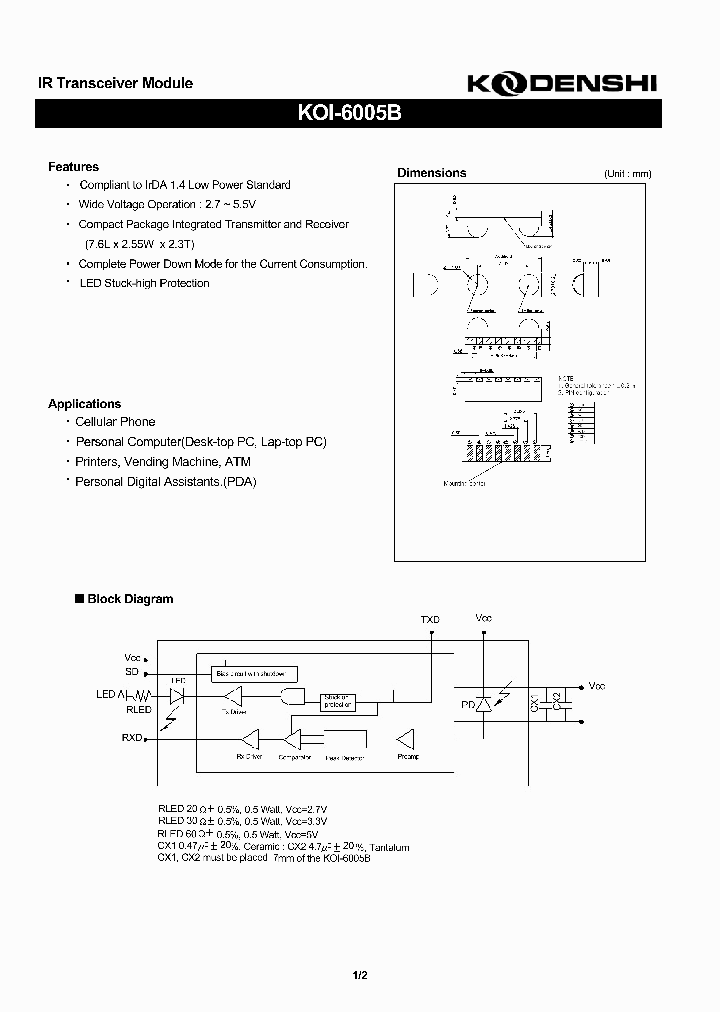 KOI6005B_1260768.PDF Datasheet