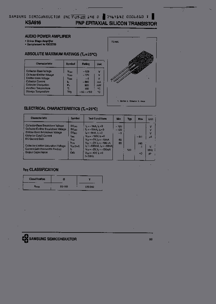 KSA916_1261098.PDF Datasheet