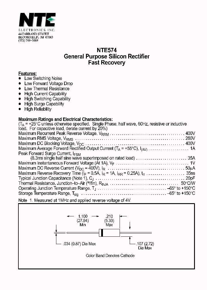 NTE574_1291055.PDF Datasheet