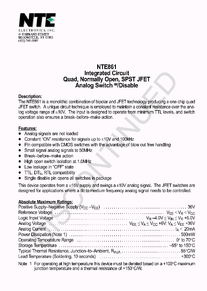 NTE861_1291350.PDF Datasheet