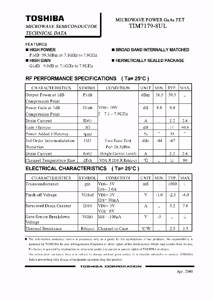 TIM7179-8UL_1325179.PDF Datasheet