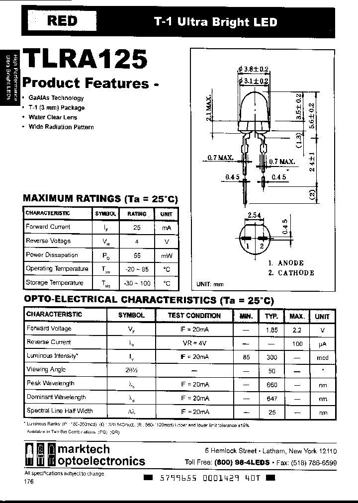 TLRA125_1326486.PDF Datasheet