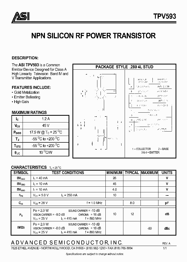 TPV593_1328634.PDF Datasheet