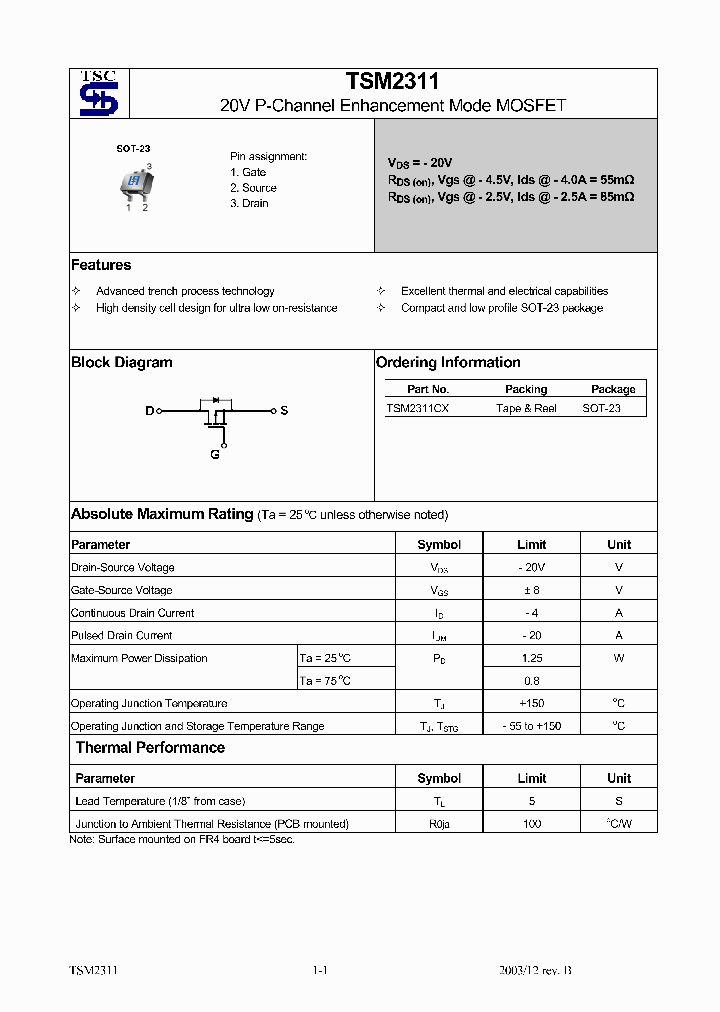 TSM2311CX_1329508.PDF Datasheet