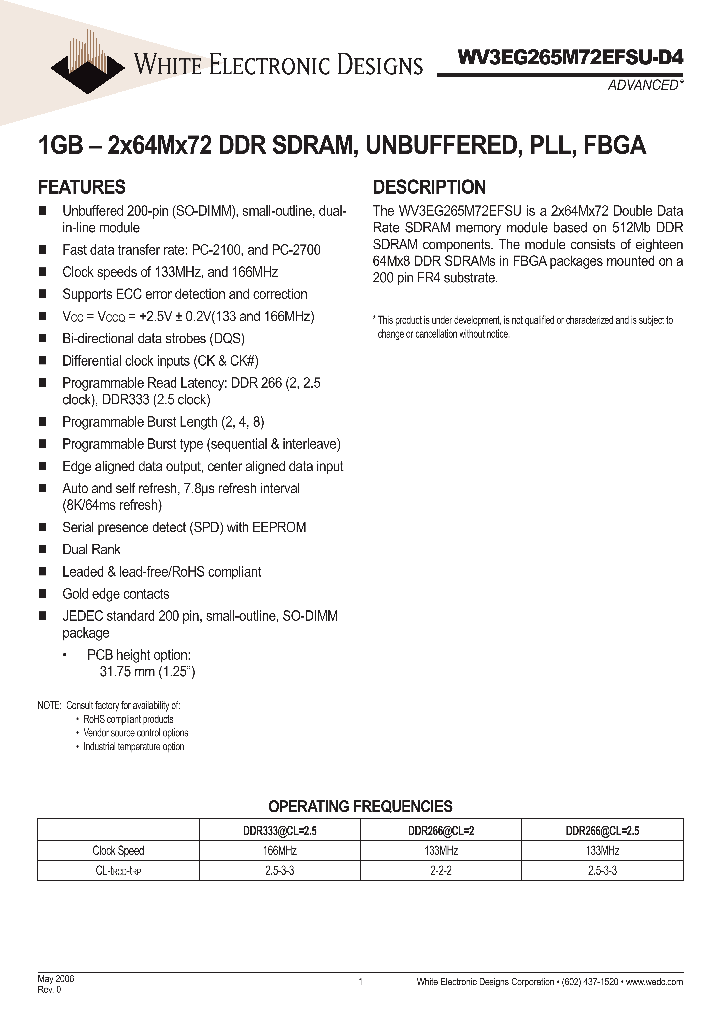 WV3EG265M72EFSU335D4SG_1336997.PDF Datasheet