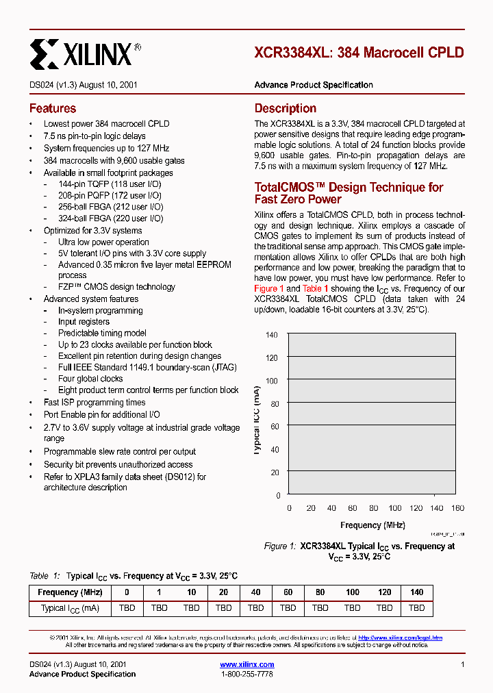 XCR3384XL-7TQ144I_1337725.PDF Datasheet