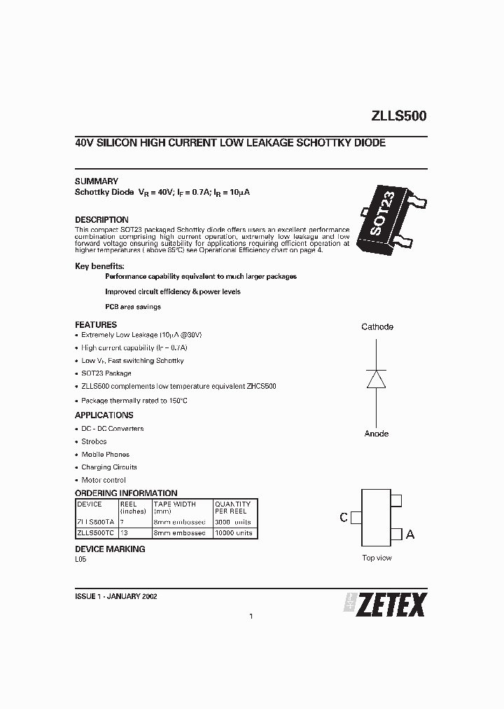 ZLLS500TC_1339257.PDF Datasheet