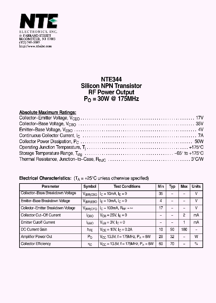 NTE344_4120504.PDF Datasheet