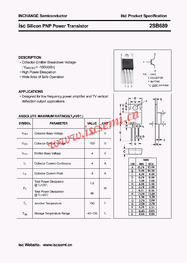 2SB689_4385095.PDF Datasheet