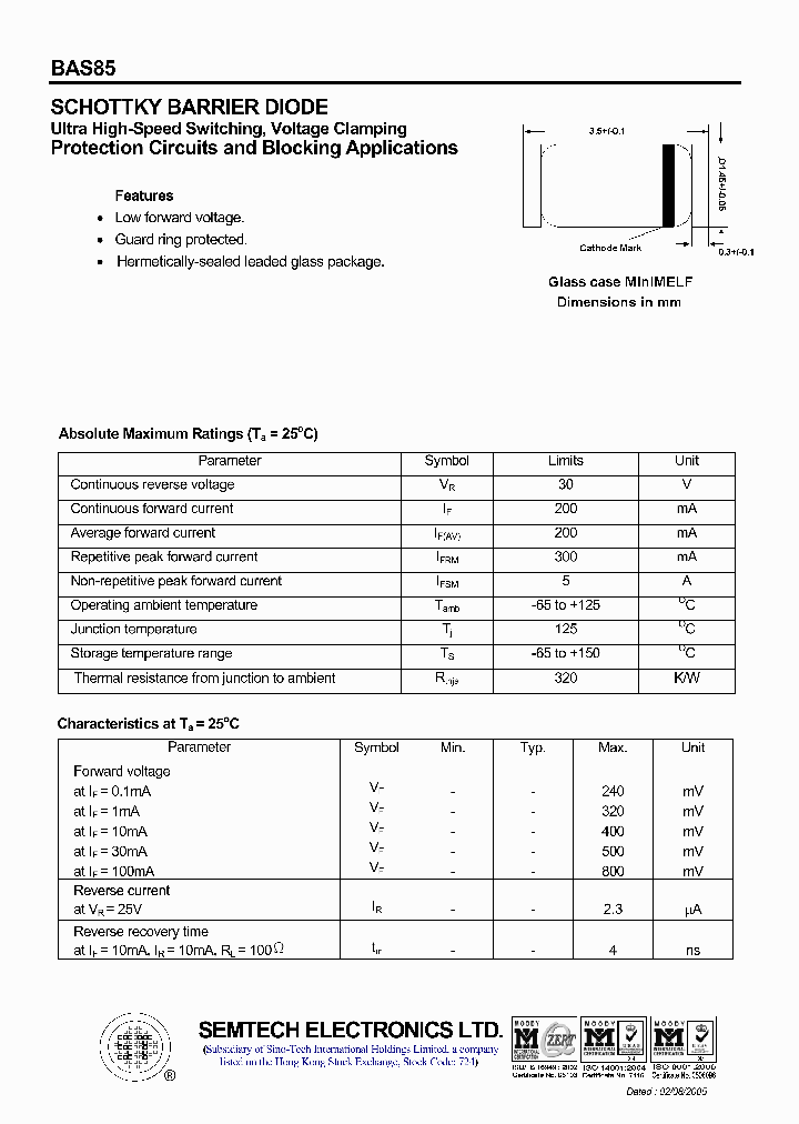 BAS85_4597728.PDF Datasheet