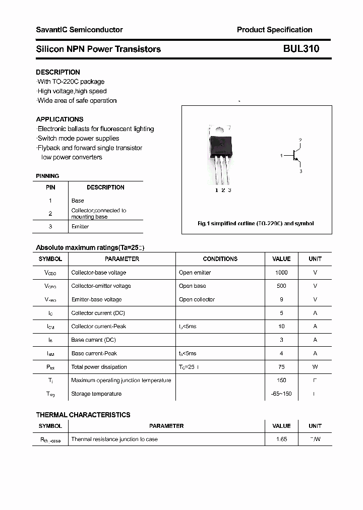 BUL310_4402271.PDF Datasheet